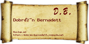 Dobrán Bernadett névjegykártya
